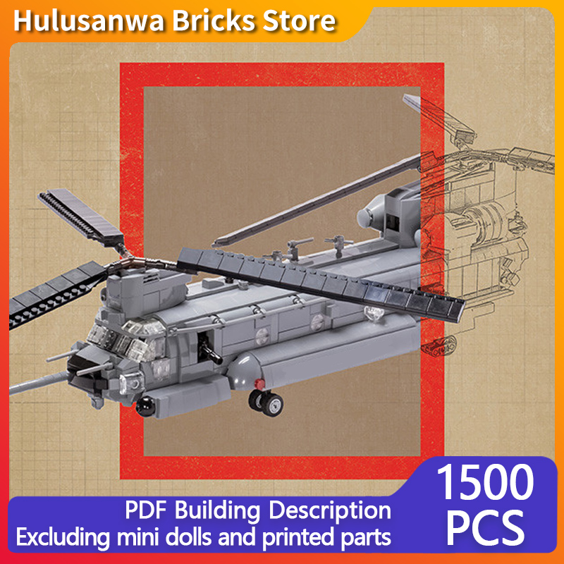 Heavy Equipment Game - MH-47G Heavy Helicopter Model MOC Building