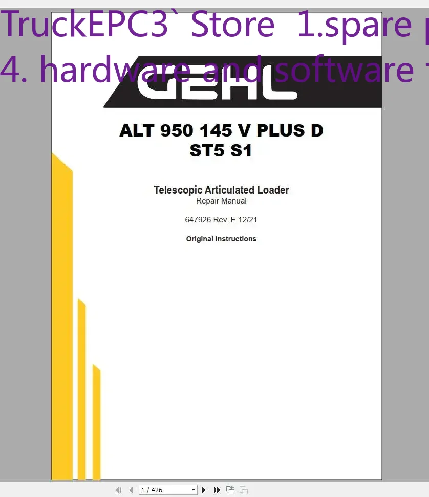 Heavy Equipment Pdf - TruckEPC3 GEHL Machinery Heavy Equipment 4.89