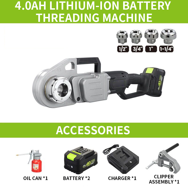 Lithium Battery Threading Mach - Pipe Threading Machine review and price