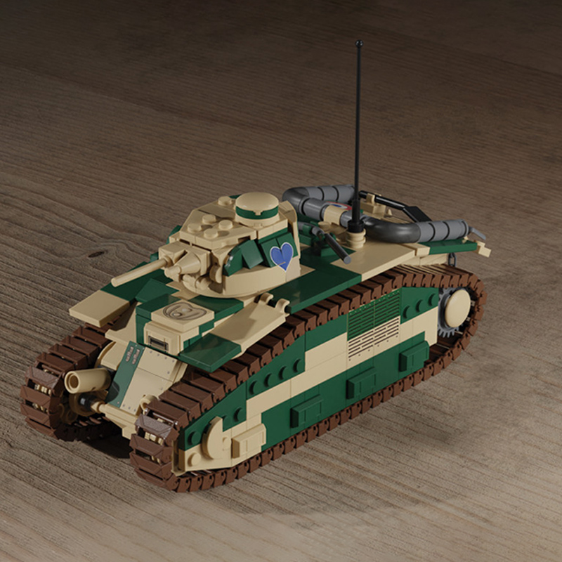 B1 French Heavy Tank Model MOC - Heavy Equipment Game review and price