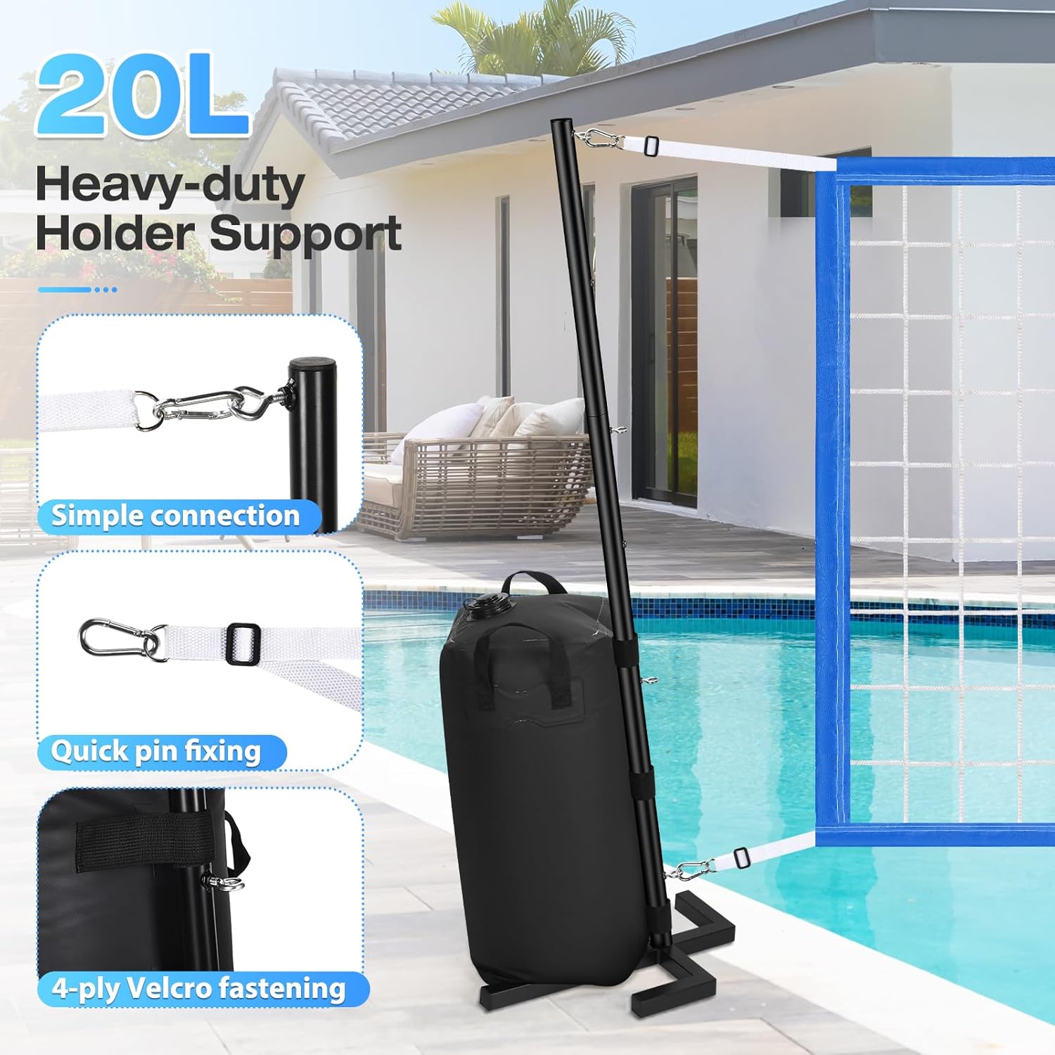 Heavy Duty Pool Volleyball Net - Heavy Equipment Game review and price